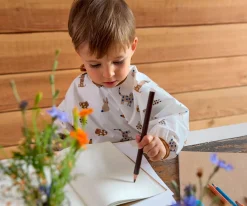 Baberos^Lassig 2 Baberos con Mangas Little Mateys Royal Blue