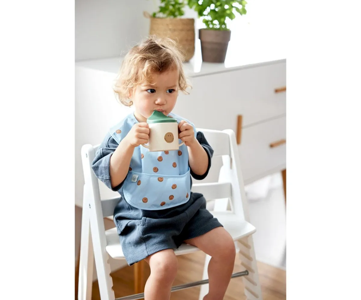 Baberos Impermeables^Lassig 2 Baberos Impermeables Happy Smile Blue