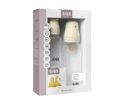 Biberones^BIBS 2 Biberones Plástico Látex Ivory 150/270 ml