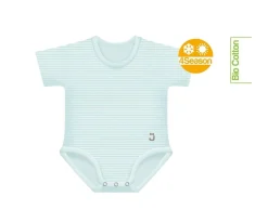 Ropa Infantil^J BIMBI 2 Body Bebé (0-36meses) Manga Corta 4 Season Aqua Green