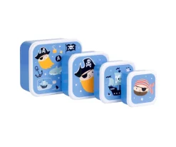 Sale 4 Cajitas Almuerzo y Snacks Pirates Cajas De Almuerzo|Fiambreras Infantiles