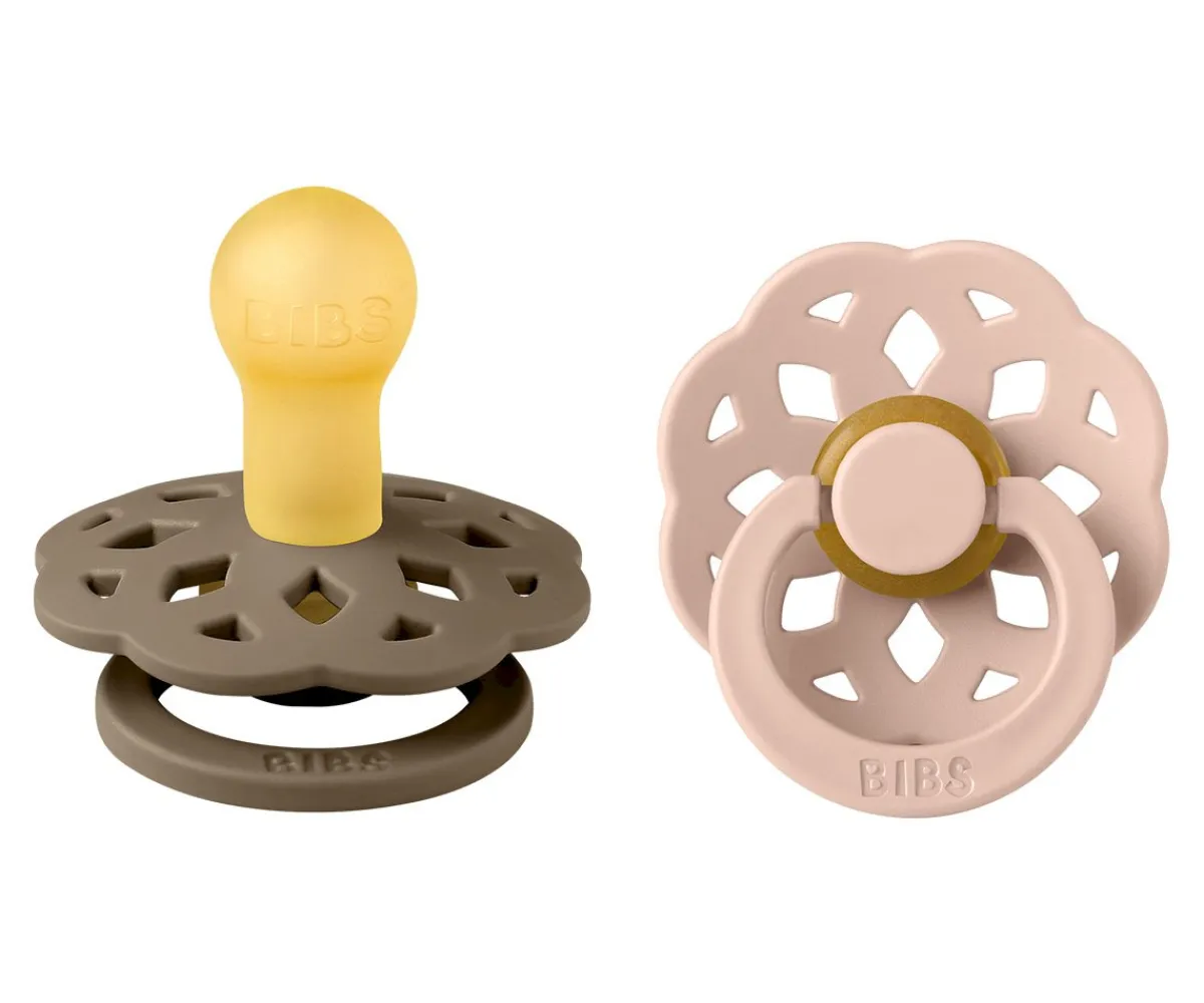 Chupetes Con Diseños^BIBS 2 Chupetes Boheme Dark Oak/Blush