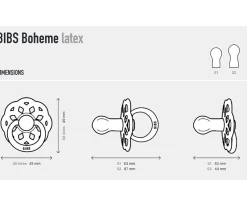 Chupetes Con Diseños^BIBS 2 Chupetes Boheme Dark Oak/Blush