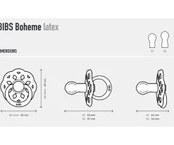 Chupetes Con Diseños^BIBS 2 Chupetes Boheme White/Sunshine