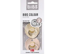 Chupetes Con Diseños^BIBS 2 Chupetes Colour Round Blush/Ivory