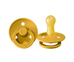 Chupetes Con Diseños^BIBS 2 Chupetes Colour Round Mustard/Dark Denim