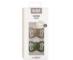 Chupetes Con Diseños^BIBS 2 Chupetes Couture Dark Oak/Hunter Green Látex