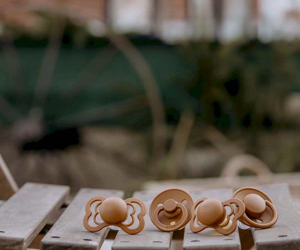 Chupetes Con Diseños^BIBS 2 Chupetes Couture Haze/Caramel Silicona