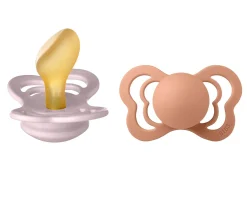 Chupetes Con Diseños^BIBS 2 Chupetes Couture Pink Plum/Peach Látex