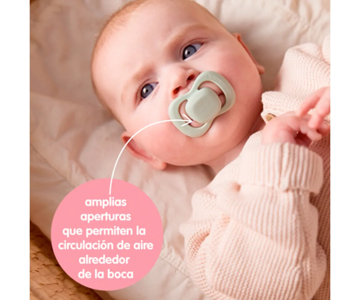 Chupetes Con Diseños^b.box 2 Chupetes Nocturnos Tetina Fisiológica Silicona Sky/Sage