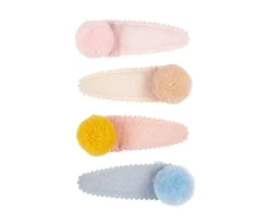Accesorios De Pelo^Souza 4 Clips de Pelo con Pompones Pastel