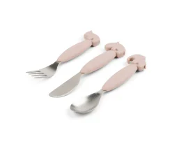 Cubiertos Infantiles^Done by Deer 3 Cubiertos Antideslizantes Deer Friends Powder