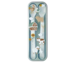Hot 2 Cucharas Largas Mio Little Farm Vajilla Infantil|Comer Al Aire Libre