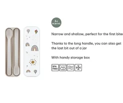 Hot 2 Cucharas Largas Mio Sunshine & Rainbow Comer Al Aire Libre|Vajilla Infantil