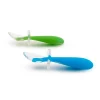 2 Cucharas Silicona Aprendizaje Gentle Verde/Azul Baby Led Weaning|Cubiertos Infantiles