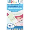 Etiquetas Personalizadas^Etikids 40 Etiquetas para Ropa "Escribe tu Texto" Animales