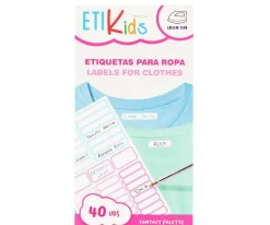 Etiquetas Personalizadas^Etikids 40 Etiquetas para Ropa "Escribe tu Texto" Colores