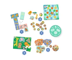 Puzzles Para Niños^Djeco 5 Juegos Animales Salvajes