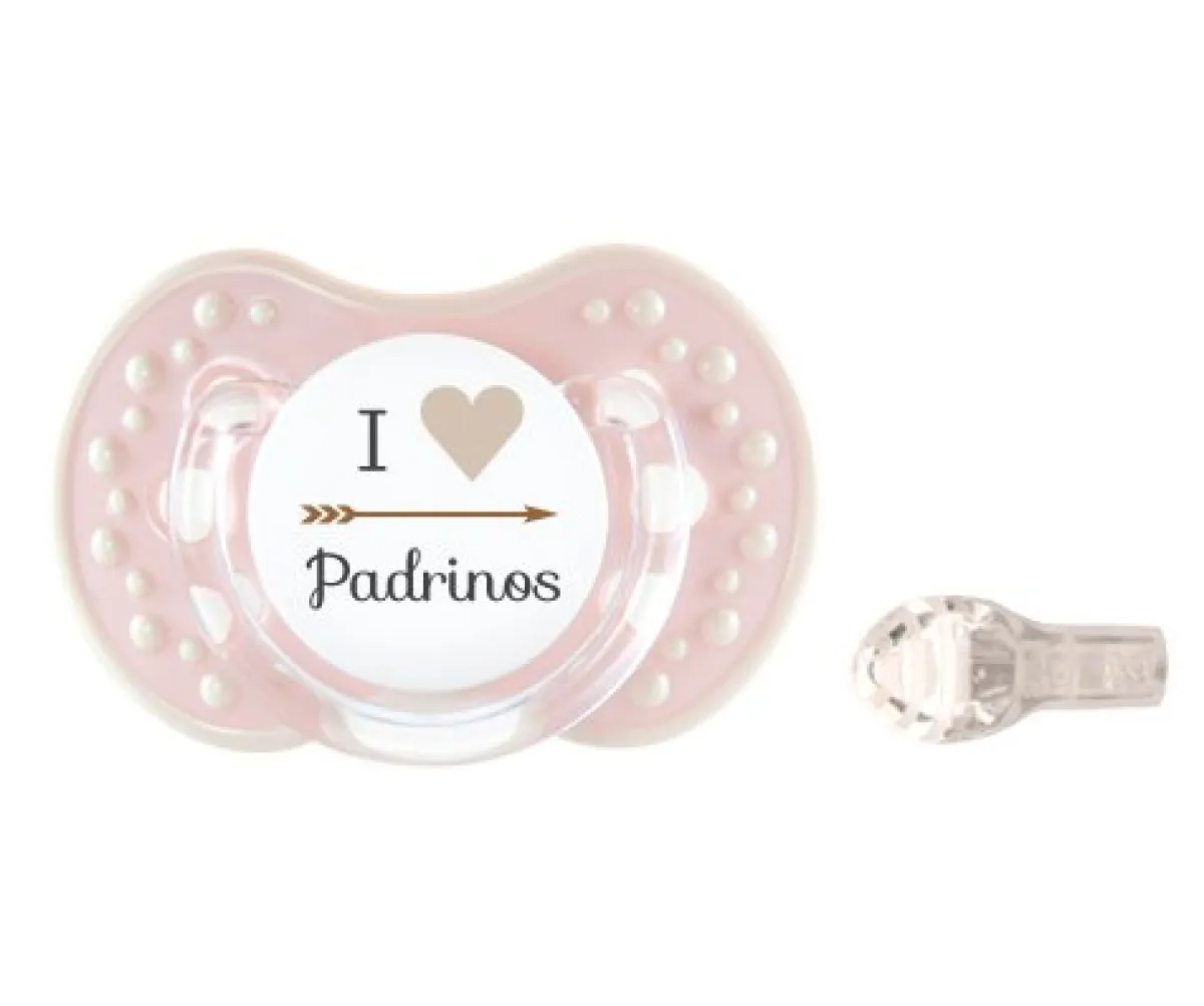 Chupetes Amor^LOVI 1 I Corazón Padrinos Rosa