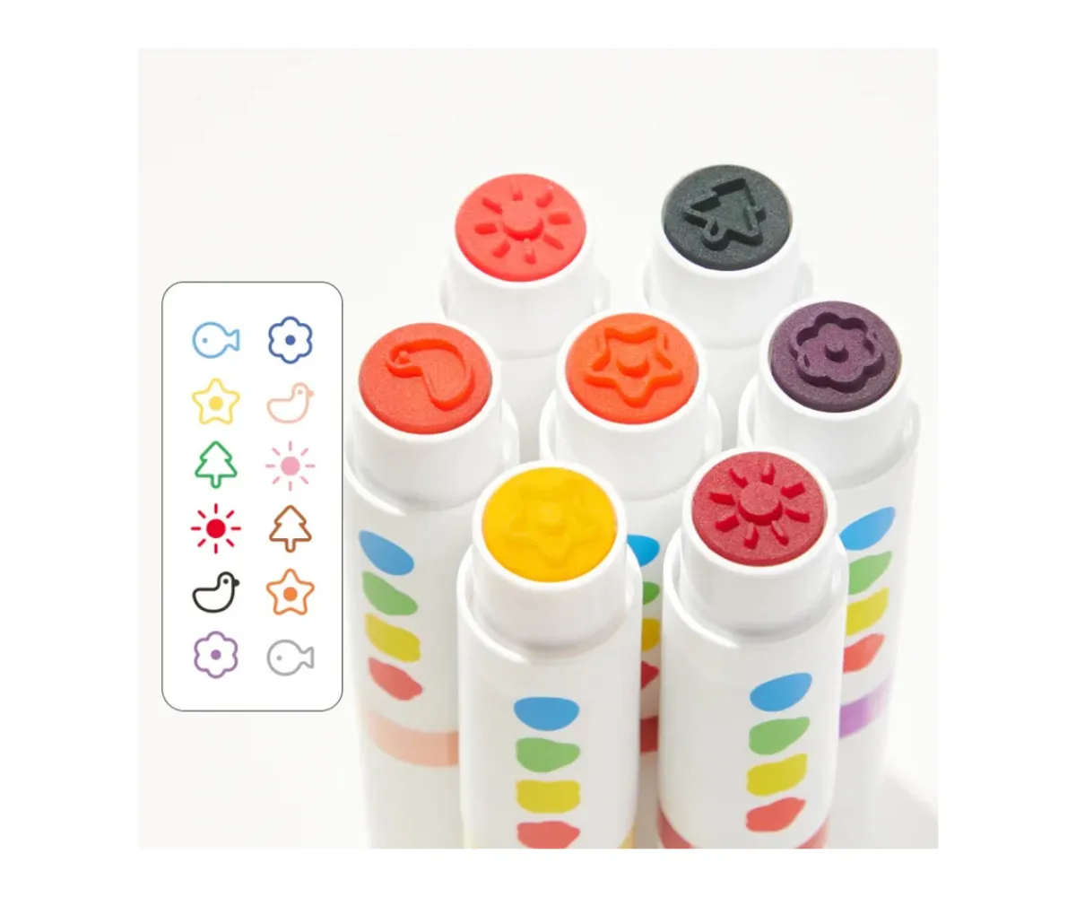 Manualidades Para Niños^MiDeer 6 Marcadores Lavables