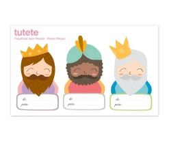 Pegatinas Navidad^Tutete 3 Pegatinas Navideñas para Regalos Reyes Magos