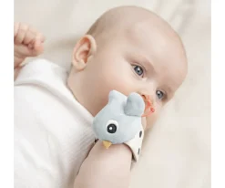 2 Pulseras Sonajero Happy Clouds Blue Niños Juguetes Para Recién Nacidos|Sonajeros Bebé