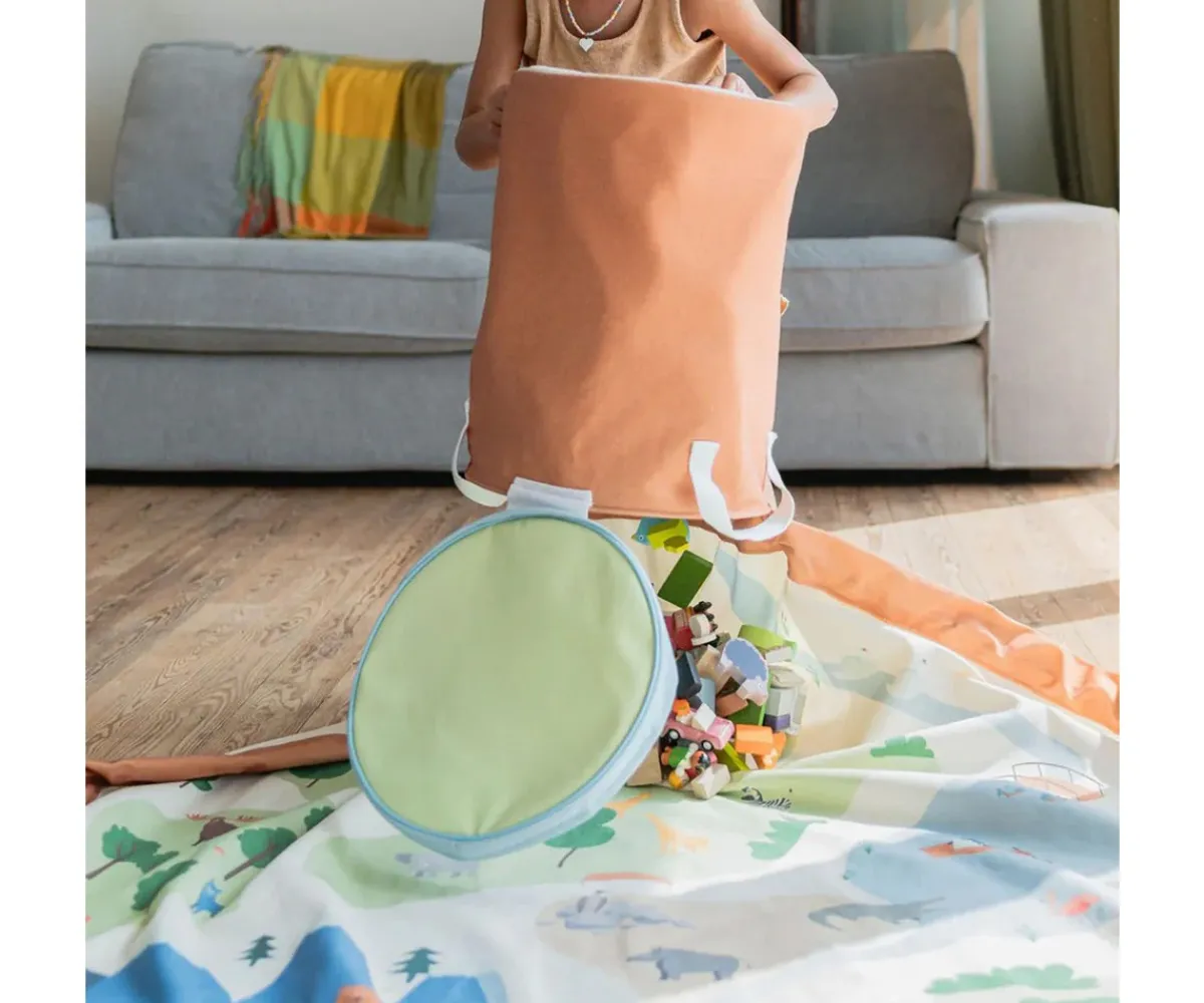 Organizadores De Juguetes^Play & Go Alfombra de Juegos + Cesta de Almacenaje Soo Zoo