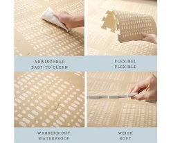 Alfombra de Juegos Puzle XL Gris Niños Manta Actividades Bebé|Juguetes Para Recién Nacidos