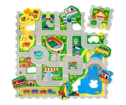 Online Alfombra Puzzle Ciudad 120 x 120 cm Niños Juguetes Para Recién Nacidos|Alfombras Infantiles
