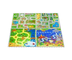 Online Alfombra Puzzle Ciudad 120 x 120 cm Niños Juguetes Para Recién Nacidos|Alfombras Infantiles