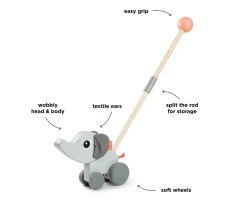 New Arrastre Madera Elphee Niños Juguetes Para Niños De 18 Meses|Juguetes Para Niños De Un Año