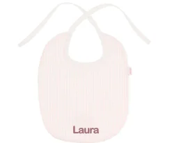 Babero Algodón Dorset Rosa Personalizable Baberos|Baberos Personalizados