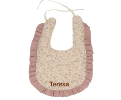 Baberos Personalizados^Cristina de Jos'h Babero Algodón con Volante Wild Flower Personalizable