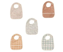 Clearance Babero Bebé Buckwheat Plaid Baberos|Baberos Impermeables