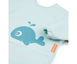 Outlet Babero con Mangas Blue Wally 6-18m Personalizable Baberos Impermeables|Baberos Con Manga