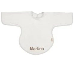 Baberos Con Manga^Timboo Babero con Mangas Silver Grey Personalizable