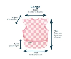 Baberos Impermeables^Tiny Twinkle Babero Impermeable Checkers Pink
