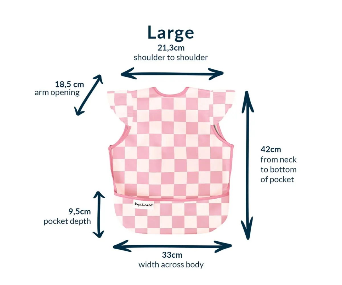 Baberos Impermeables^Tiny Twinkle Babero Impermeable Checkers Pink