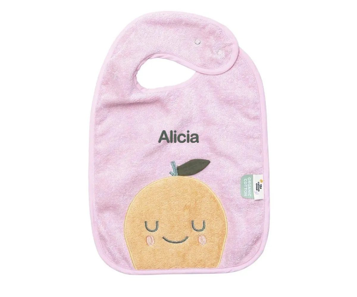 Baberos Personalizados^The Cotton Cloud Babero Rizo Mandy Mandarina Personalizable