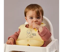 Baberos^b.box Babero Silicona Enrollable Looney Tunes