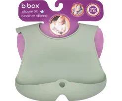 Baberos^b.box Babero Silicona Enrollable Sage