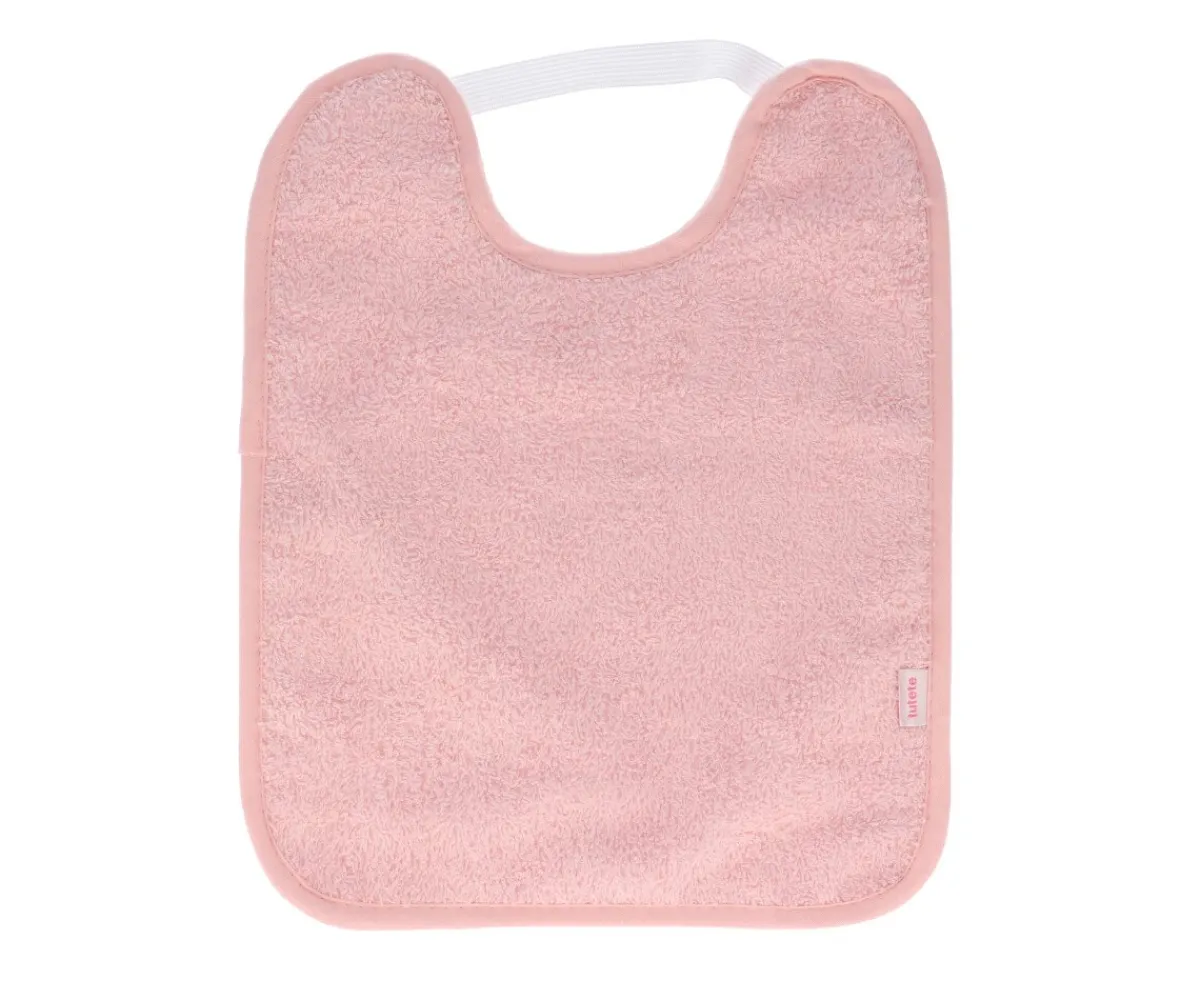 Baberos^Tutete Textil Babero Toalla Plastificado con Goma Rosa Claro