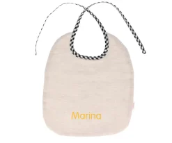 Clearance Babero Vichy Negro Personalizable Baberos|Baberos Personalizados