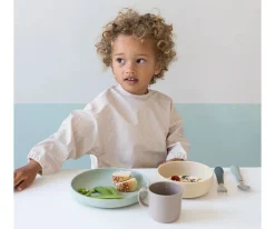 Baberos^Cam Cam Baberos con Mangas Classic Stripes Camel