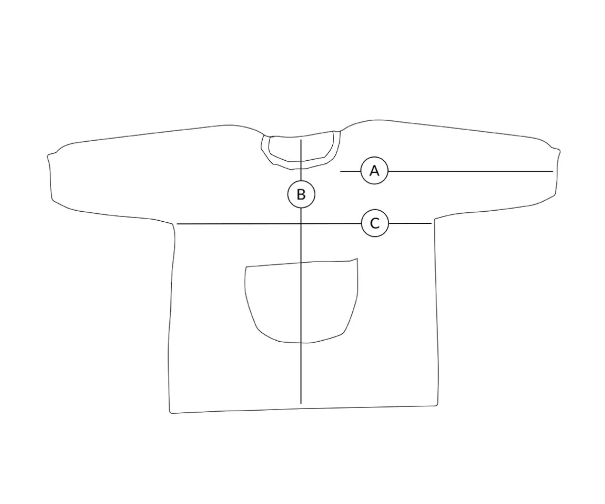 Babis Escolares^Tutete Textil Babi con Bolsillo Central Estrella Celeste Personalizable