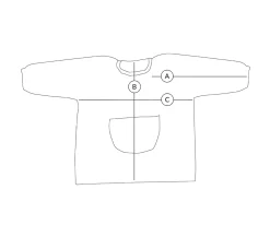 Babis Escolares^Tutete Textil Babi con Bolsillo Central Estrella Rosa Personalizado