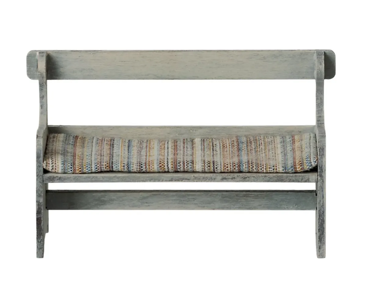 Casa De Muñecas De Madera^Maileg Banco para Ratones Vintage Off White