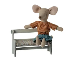 Casa De Muñecas De Madera^Maileg Banco para Ratones Vintage Off White