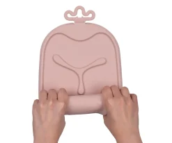 New Bandeja Silicona Roll + Go con Cuchara Blush Vajilla Infantil|Comer Al Aire Libre