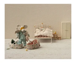 Casa De Muñecas De Madera^Maileg Bebé Ratón en Capazo Rosa